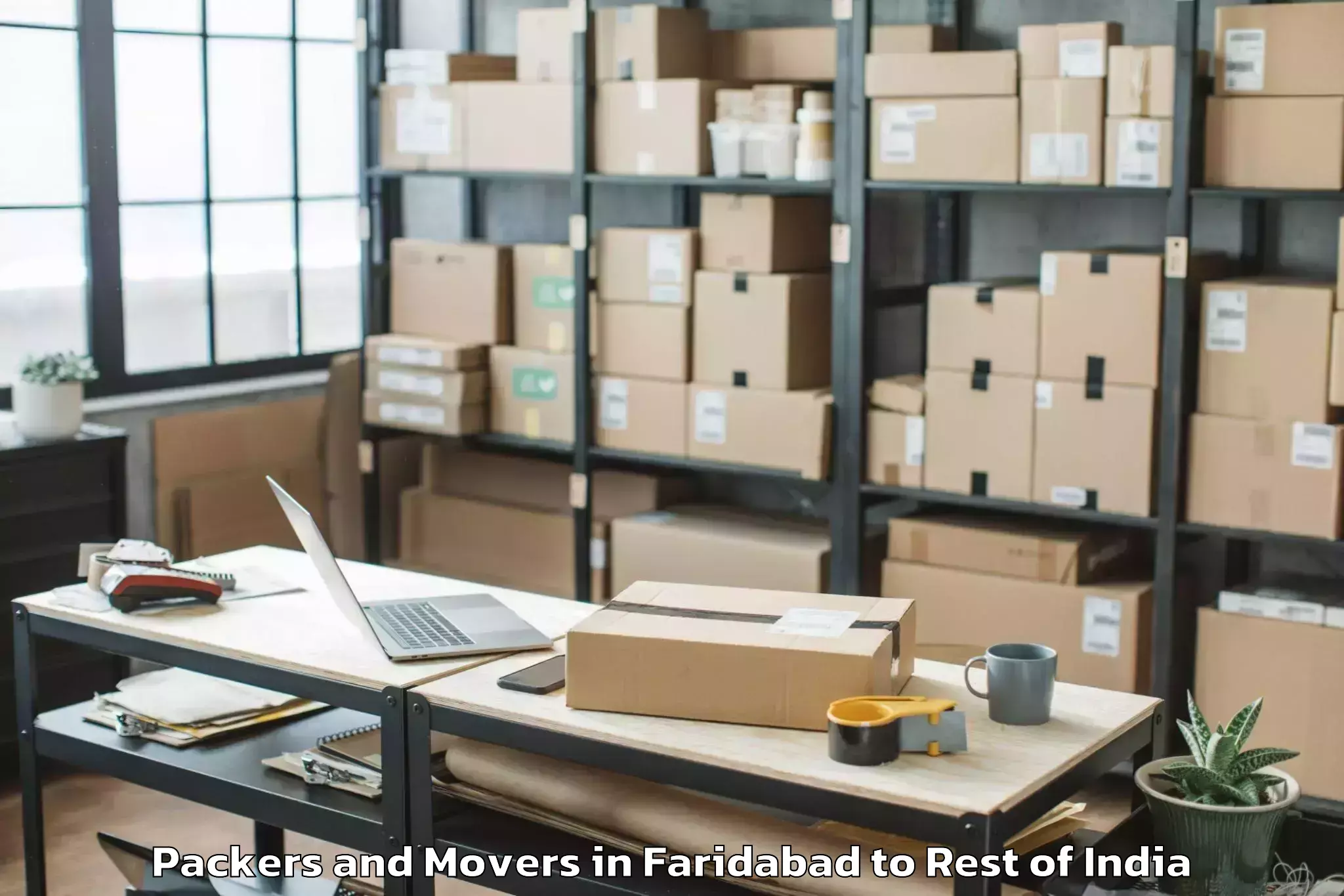 Book Faridabad to Badgam Packers And Movers Online